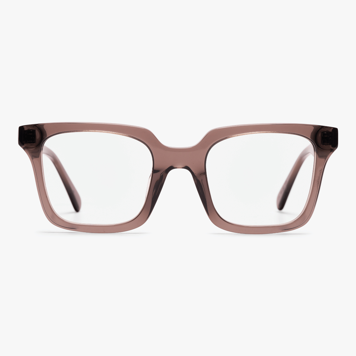 Luxreaders stylish Tisvilde Crystal Grey Reading glasses. Made from Bio-acetate in a Square shape.