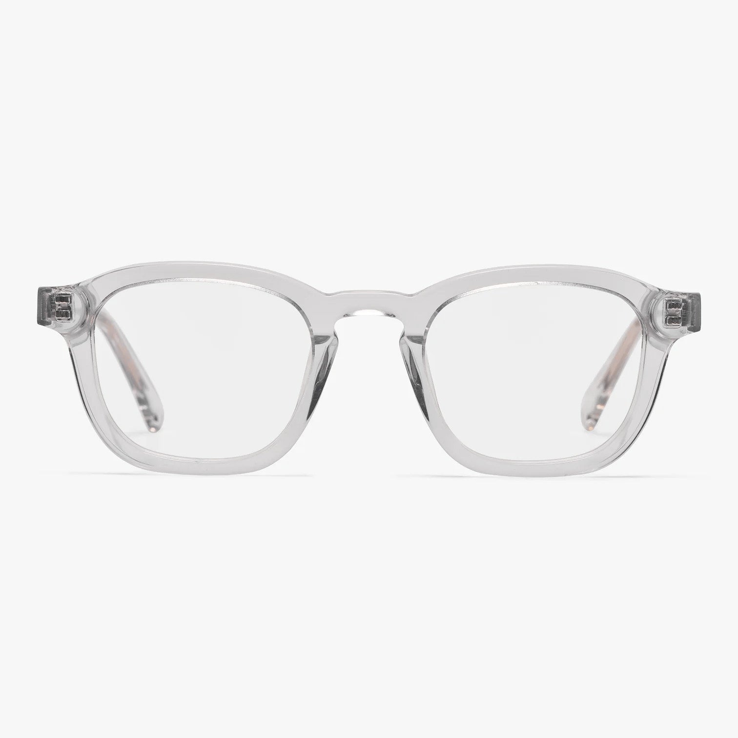 Luxreaders stylish Women's Reykjavik Crystal White Reading glasses. Made from Bio-acetate in a Square shape.
