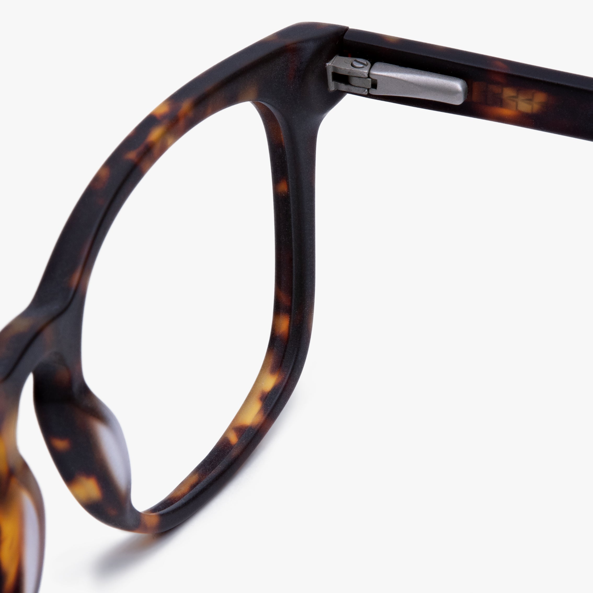 Close-up of Bornholm Dark Turtle tortoiseshell glasses frame