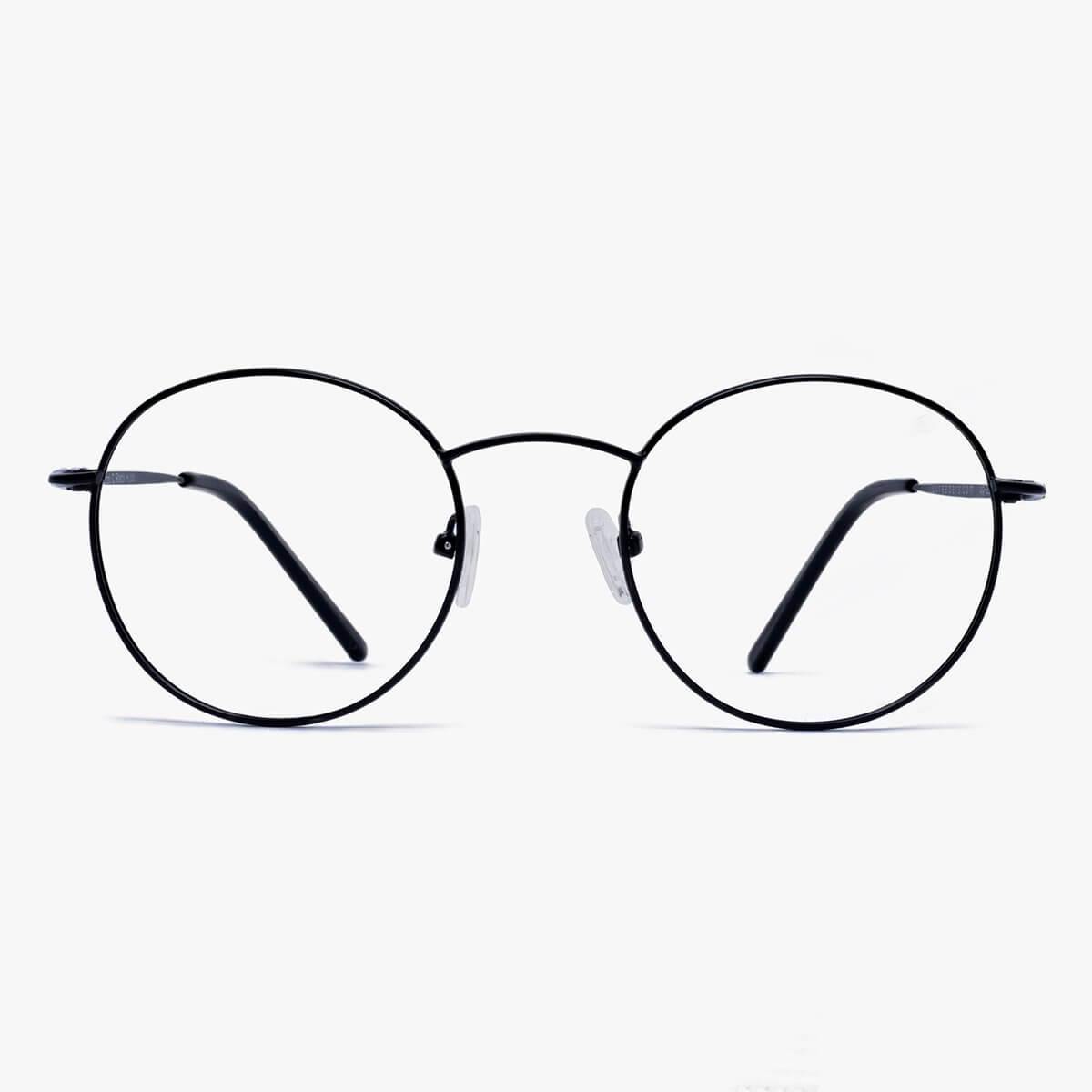 Luxreaders stylish Women's Tromsø Black Reading glasses. Made from Stainless steel in a Round shape.