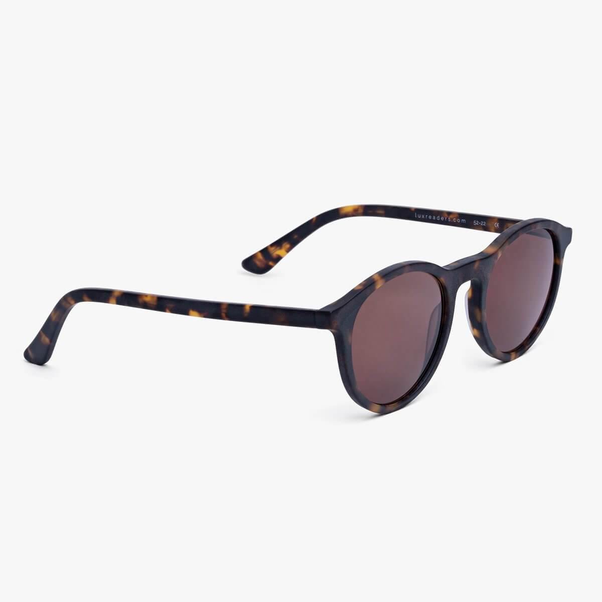 Luxreaders stylish Men's Løkken Dark Turtle Sunglasses. Made from Acetate in a Round shape.