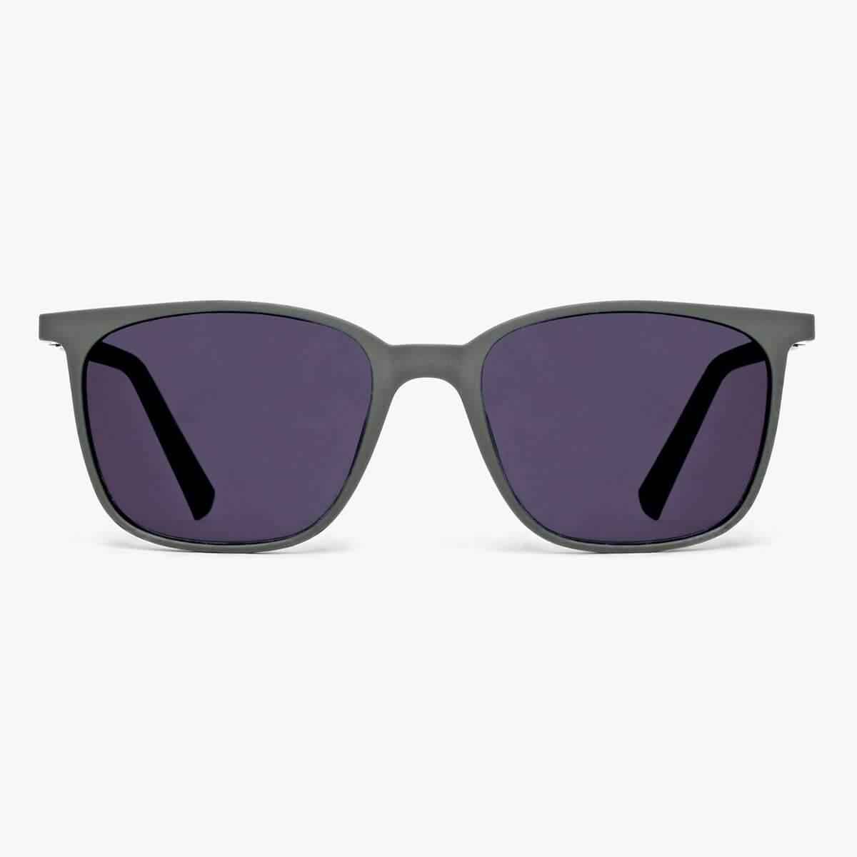 Fyn Dark Army sunglasses with dark lenses and gray frame