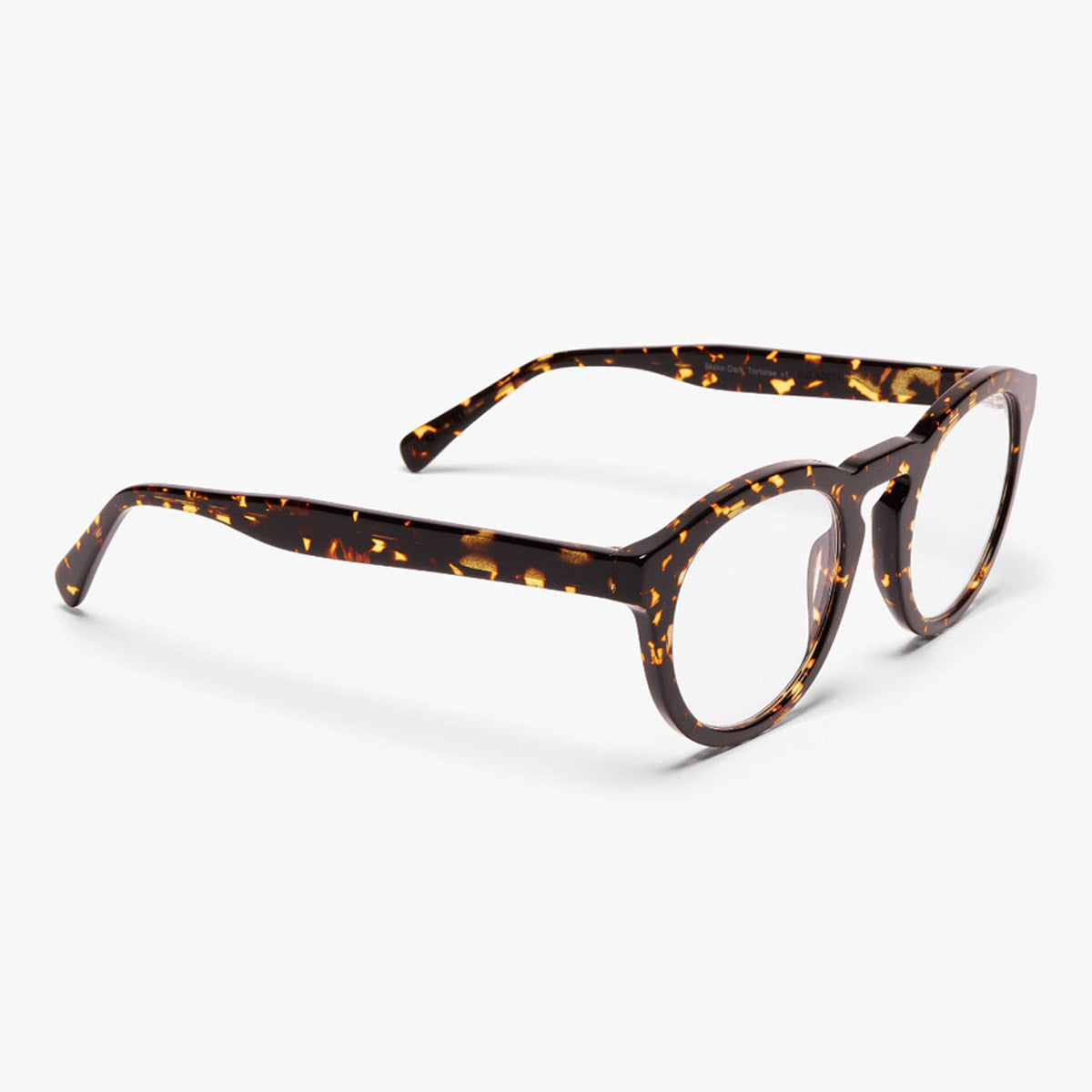 Tortoiseshell round reading glasses Gråsten Dark Turtle