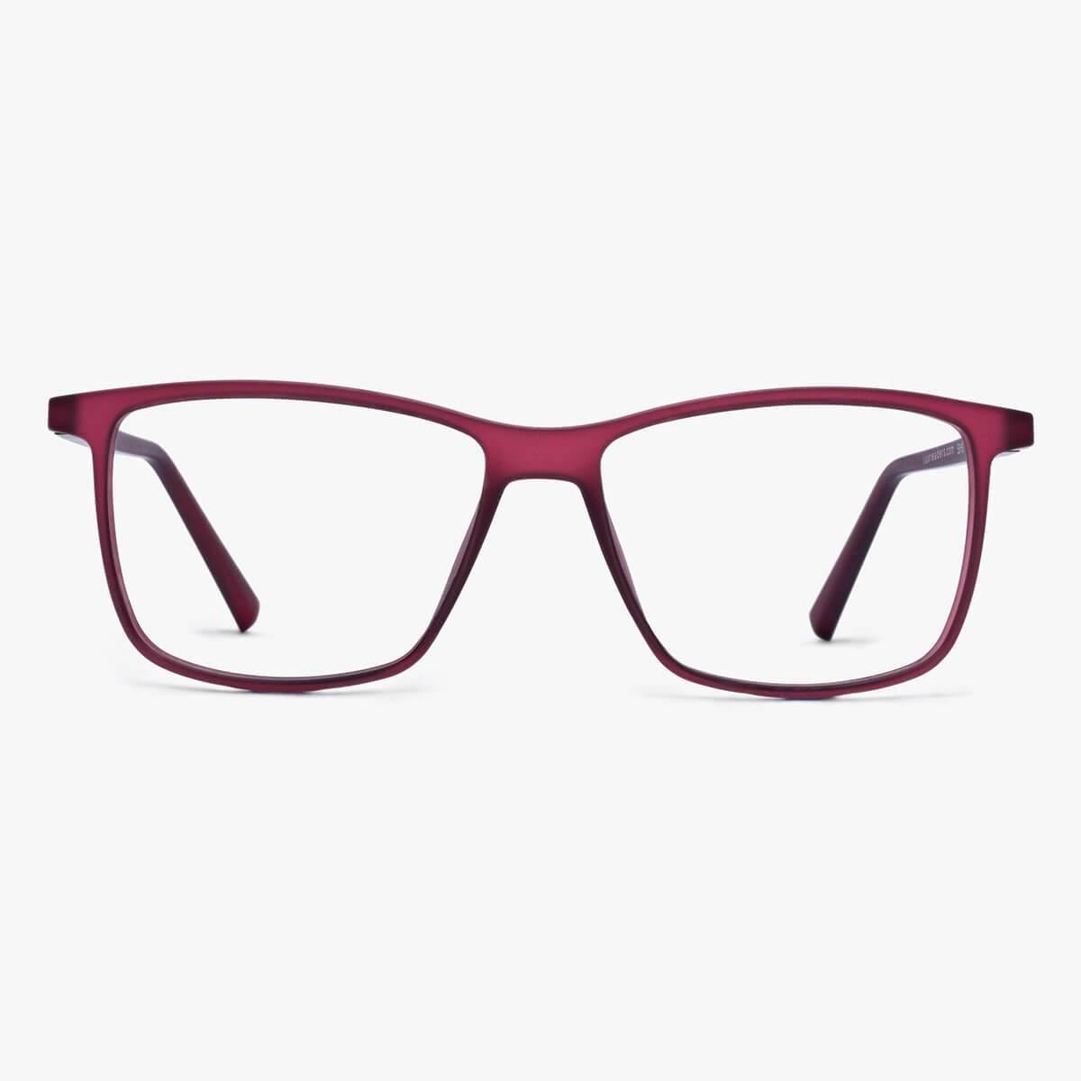 København Red rectangular glasses with a sleek matte finish