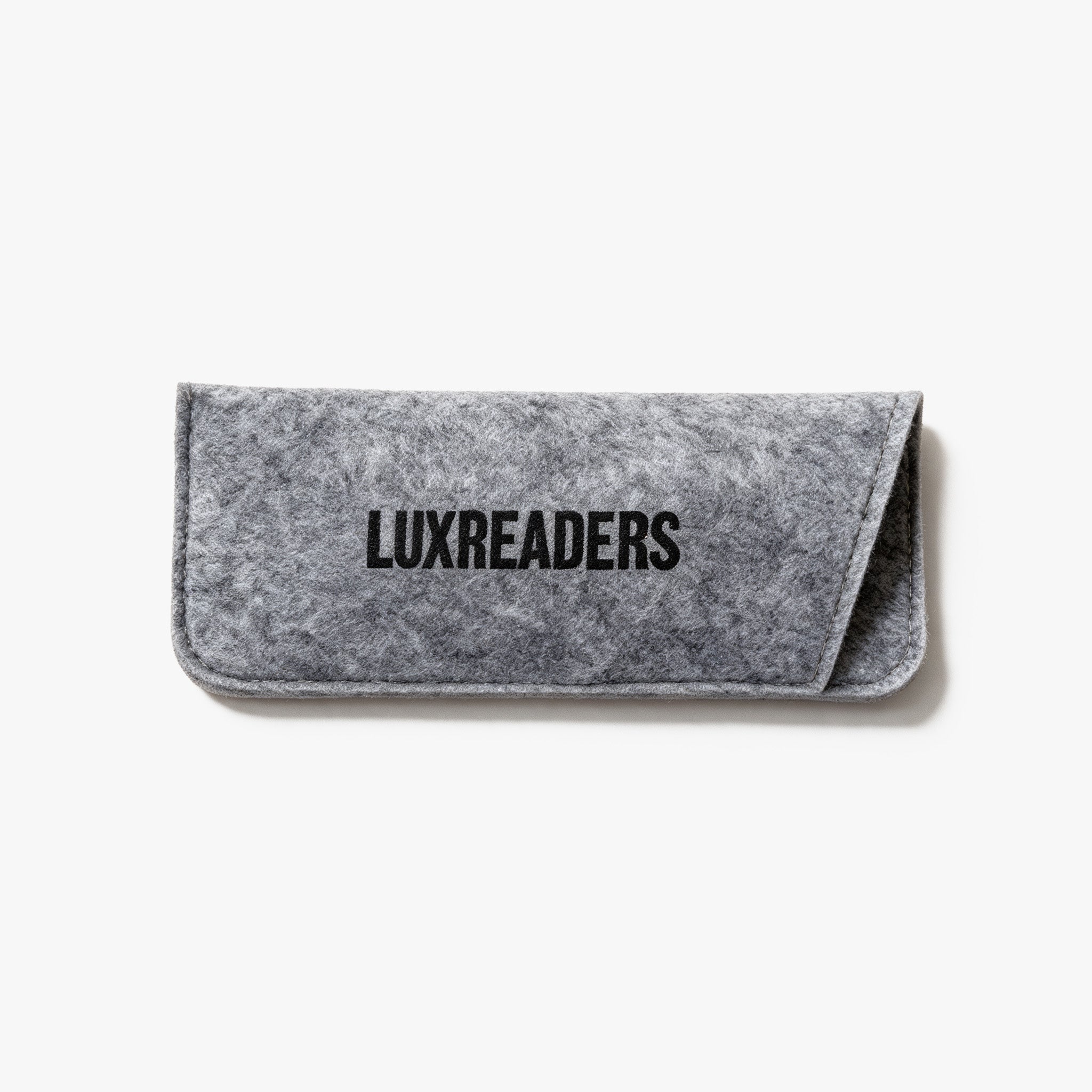 Kaikki Luxreadersin lukulasit toimitetaan tämän korkealaatuisen huopakotelon kanssa, maksutta