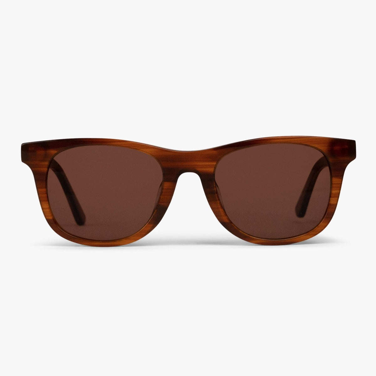 Malmö Shiny Walnut sunglasses with dark lenses and brown frames
