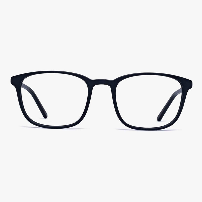 Men's Ebeltoft black rectangular glasses with sleek design