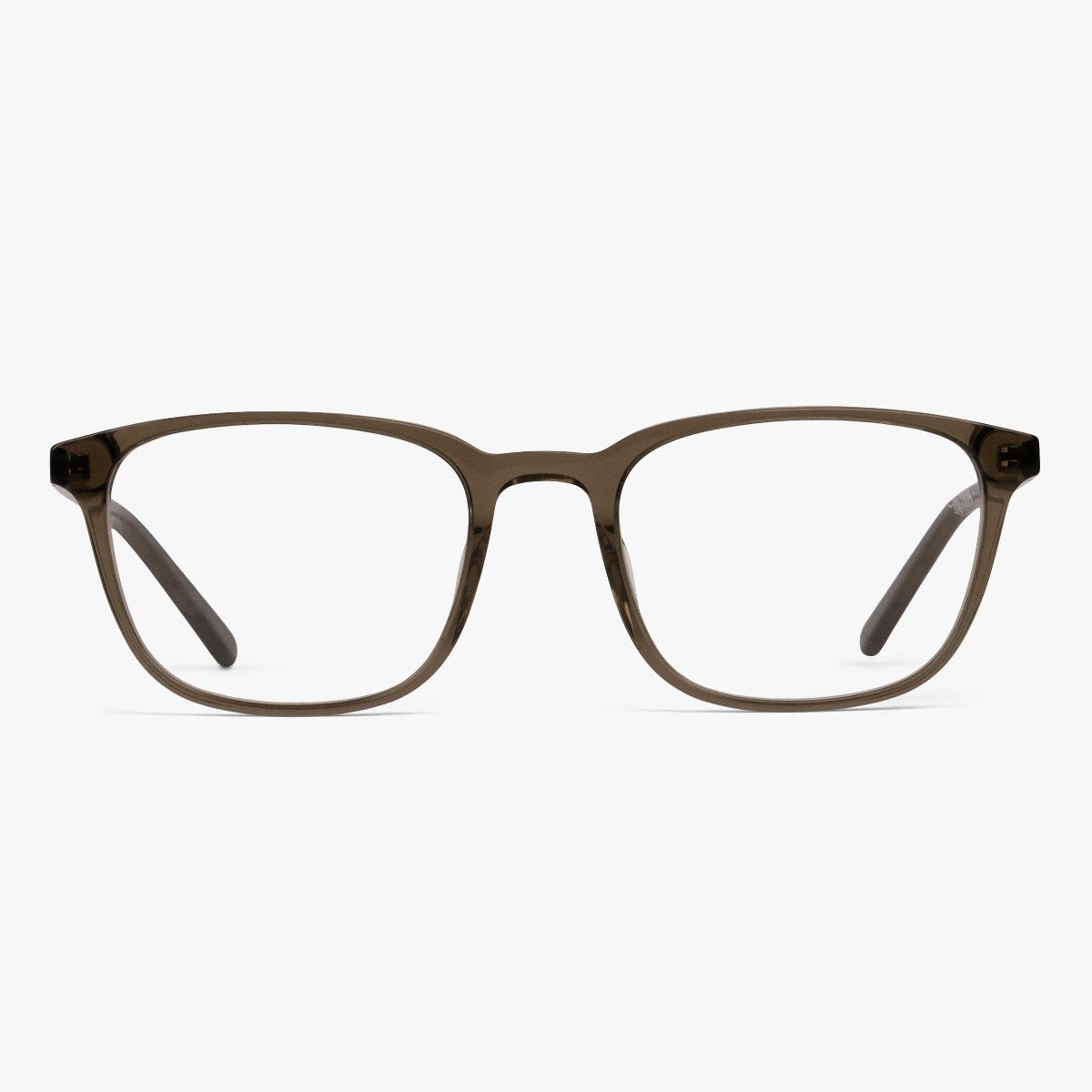 Men's Ebeltoft shiny olive rectangular glasses
