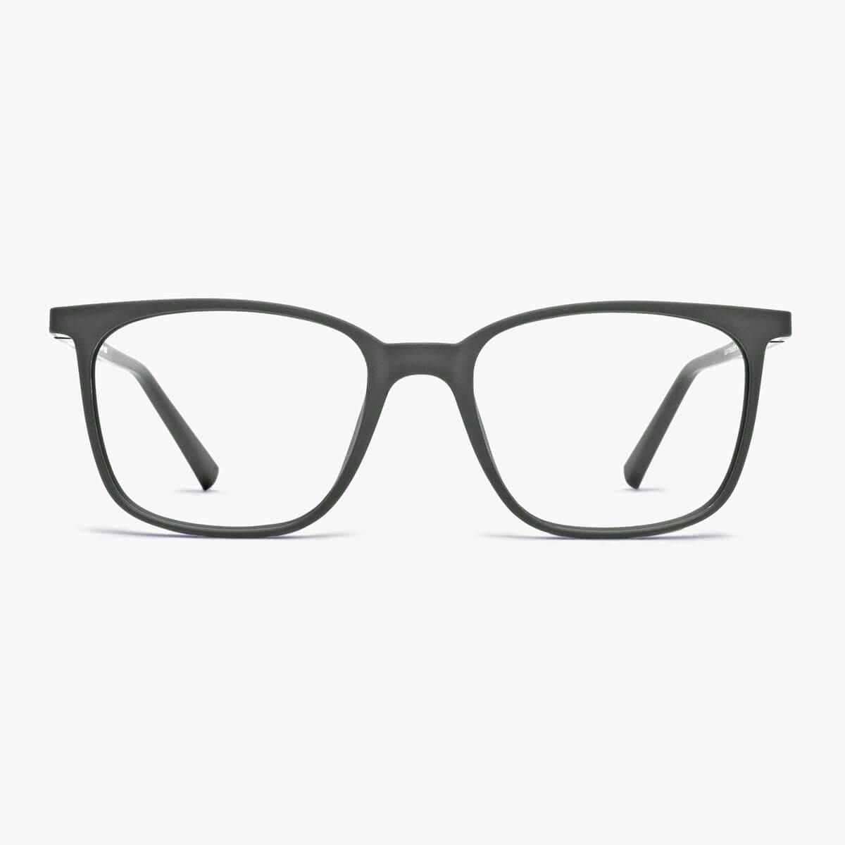 Men's Fyn Dark Army rectangular glasses with matte finish