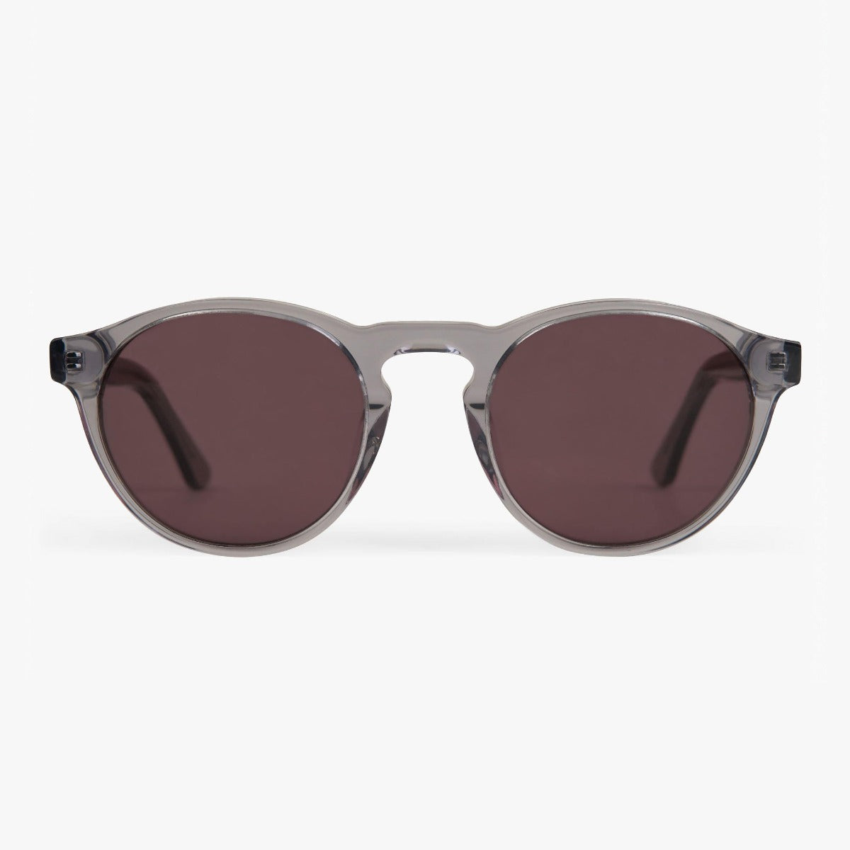 Luxreaders stylish Men's Trondheim Crystal Grey Sunglasses. Made from Acetate in a Round shape.