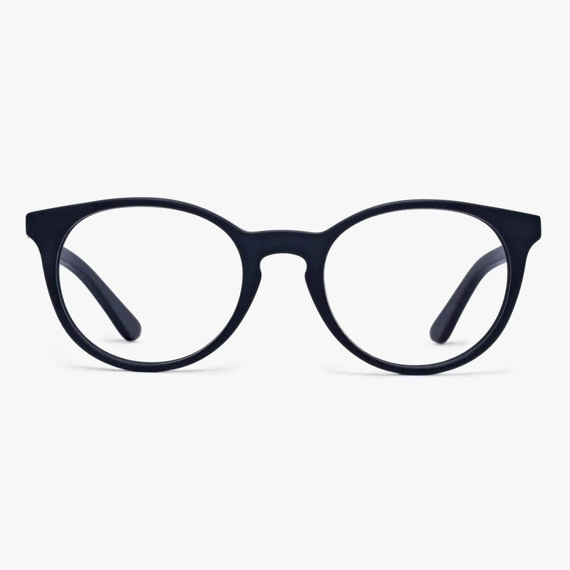 Örebro Black round reading glasses with dark frames