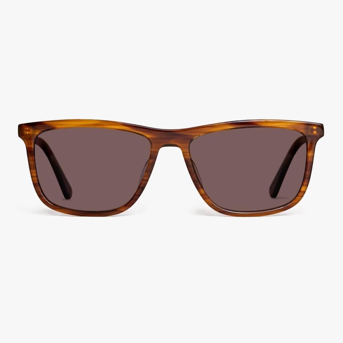 Oslo Shiny Walnut sunglasses with brown frames and dark lenses