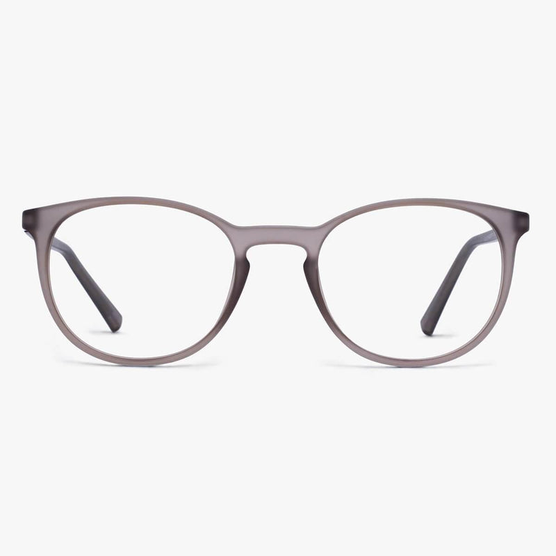 Stockholm Grey round reading glasses with matte finish