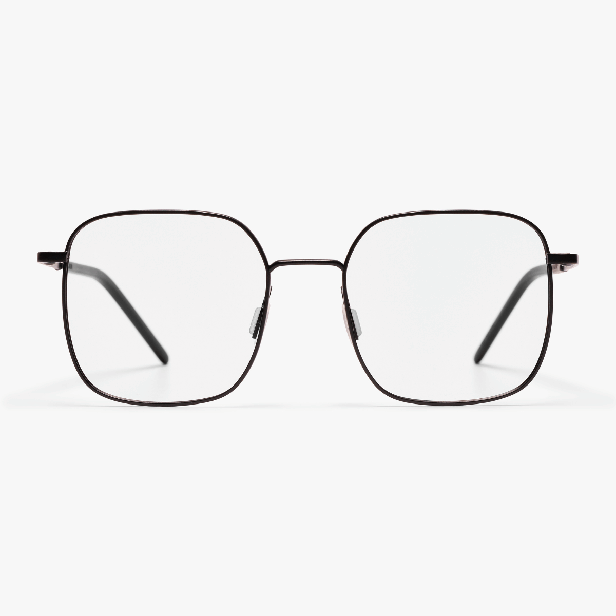 Women's Båstad Black square-frame glasses with thin black metal frame
