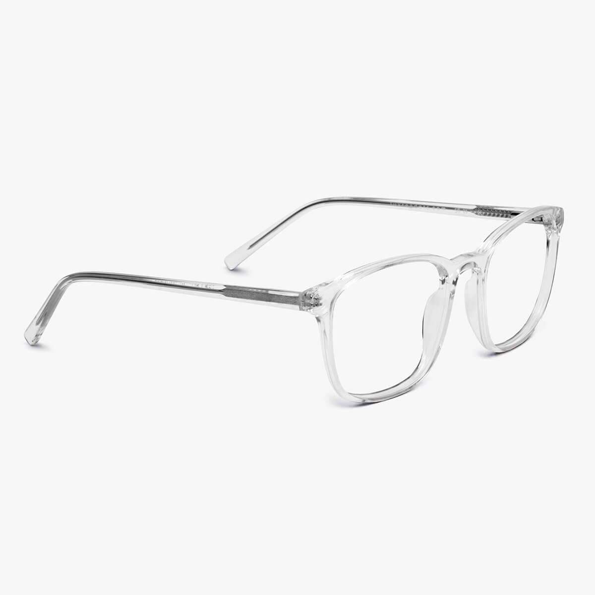 Women's Ebeltoft Crystal White square glasses with clear frames