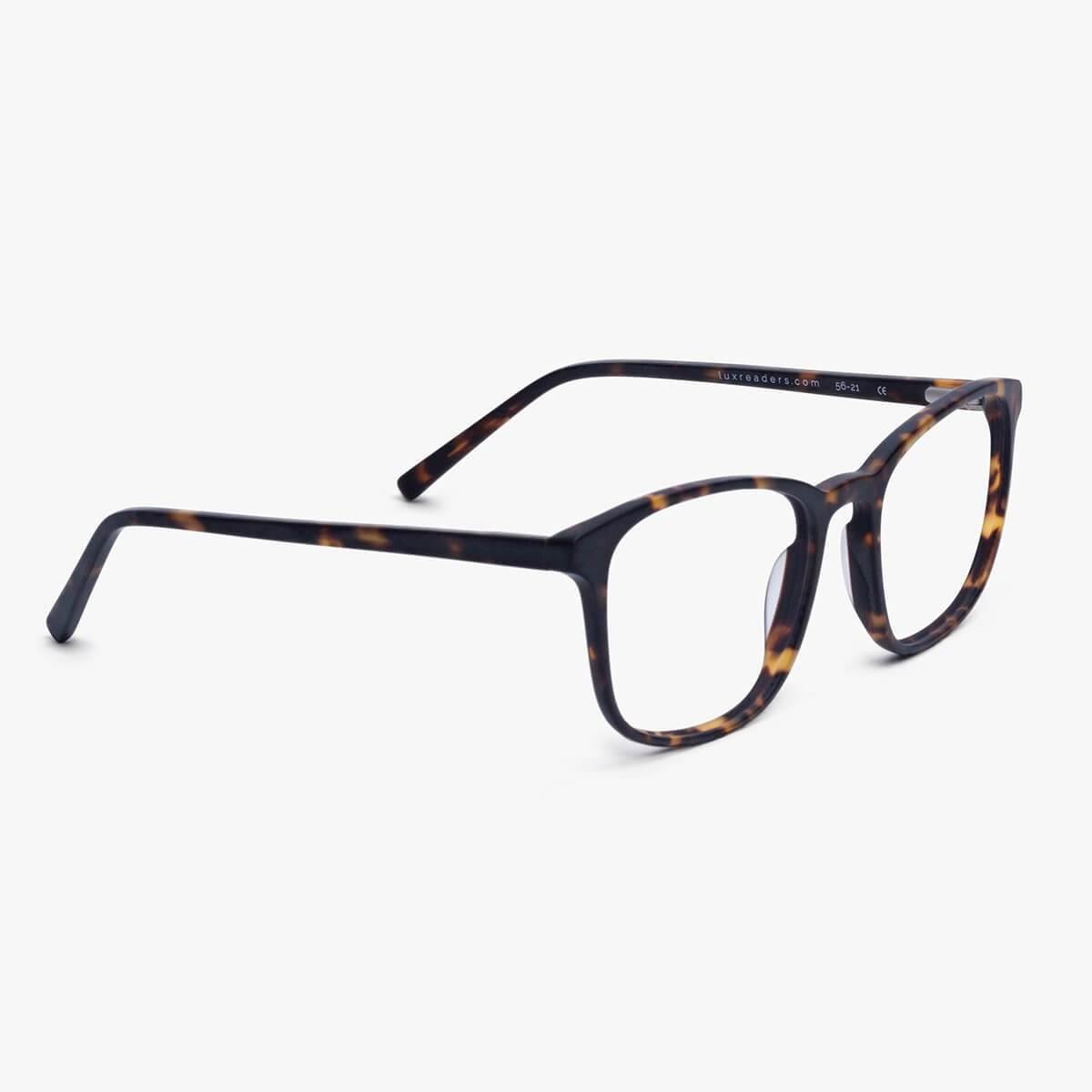 Women's Ebeltoft Dark Turtle reading glasses with rectangular frames
