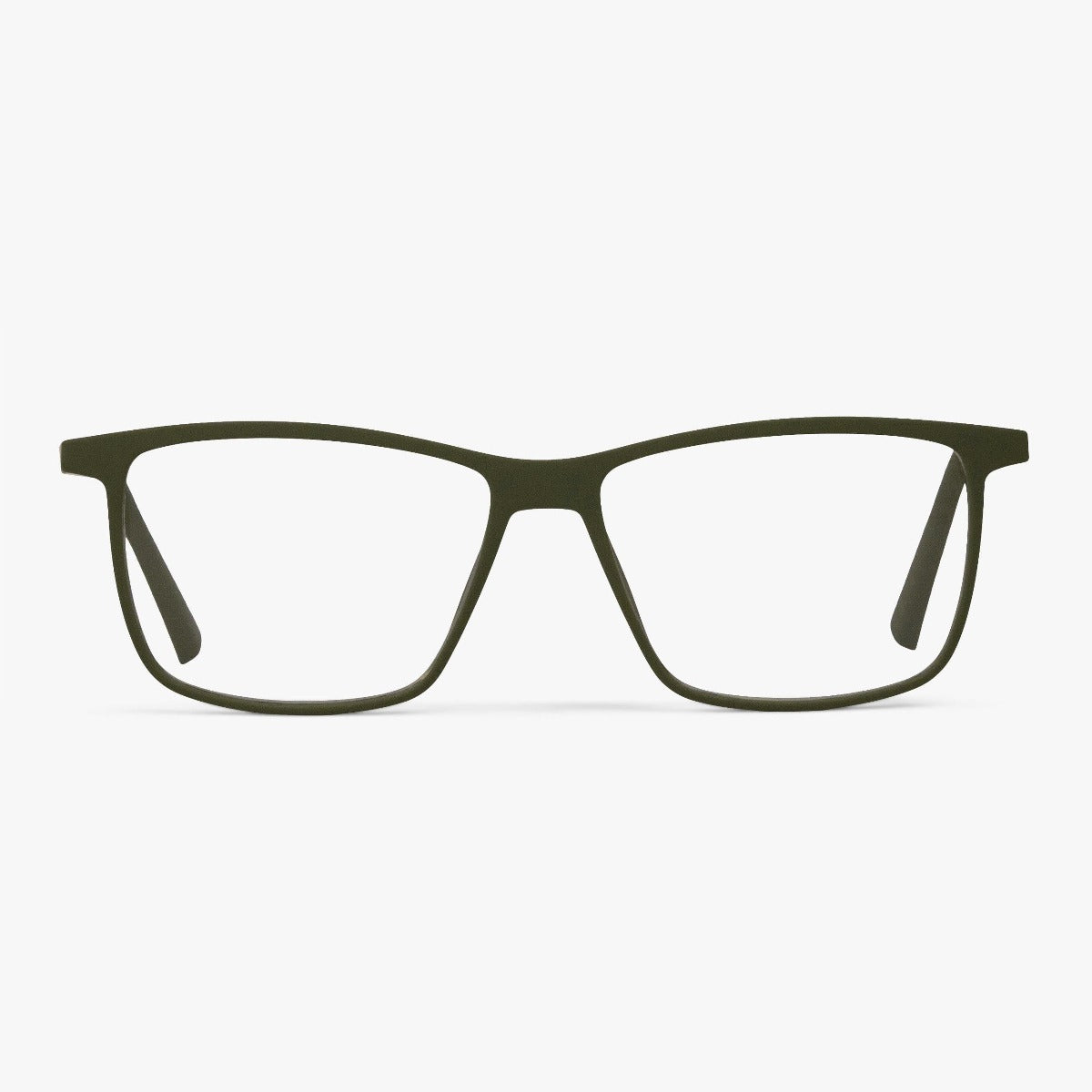 Women's København Dark Army rectangular dark green glasses