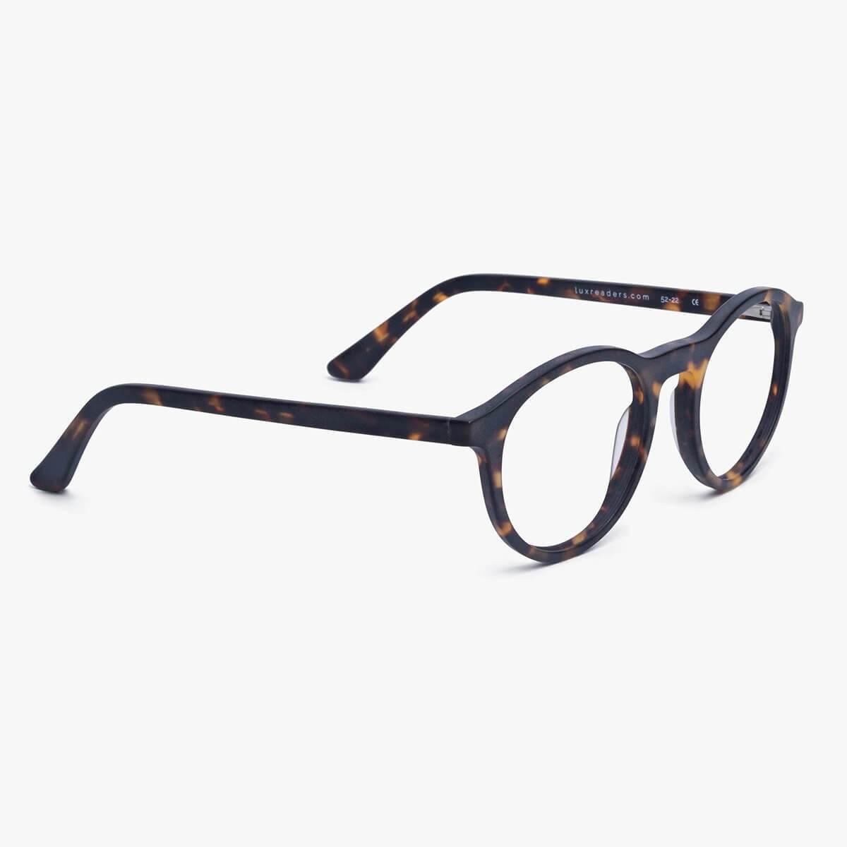 Women's Løkken Dark Turtle glasses with round tortoiseshell frames