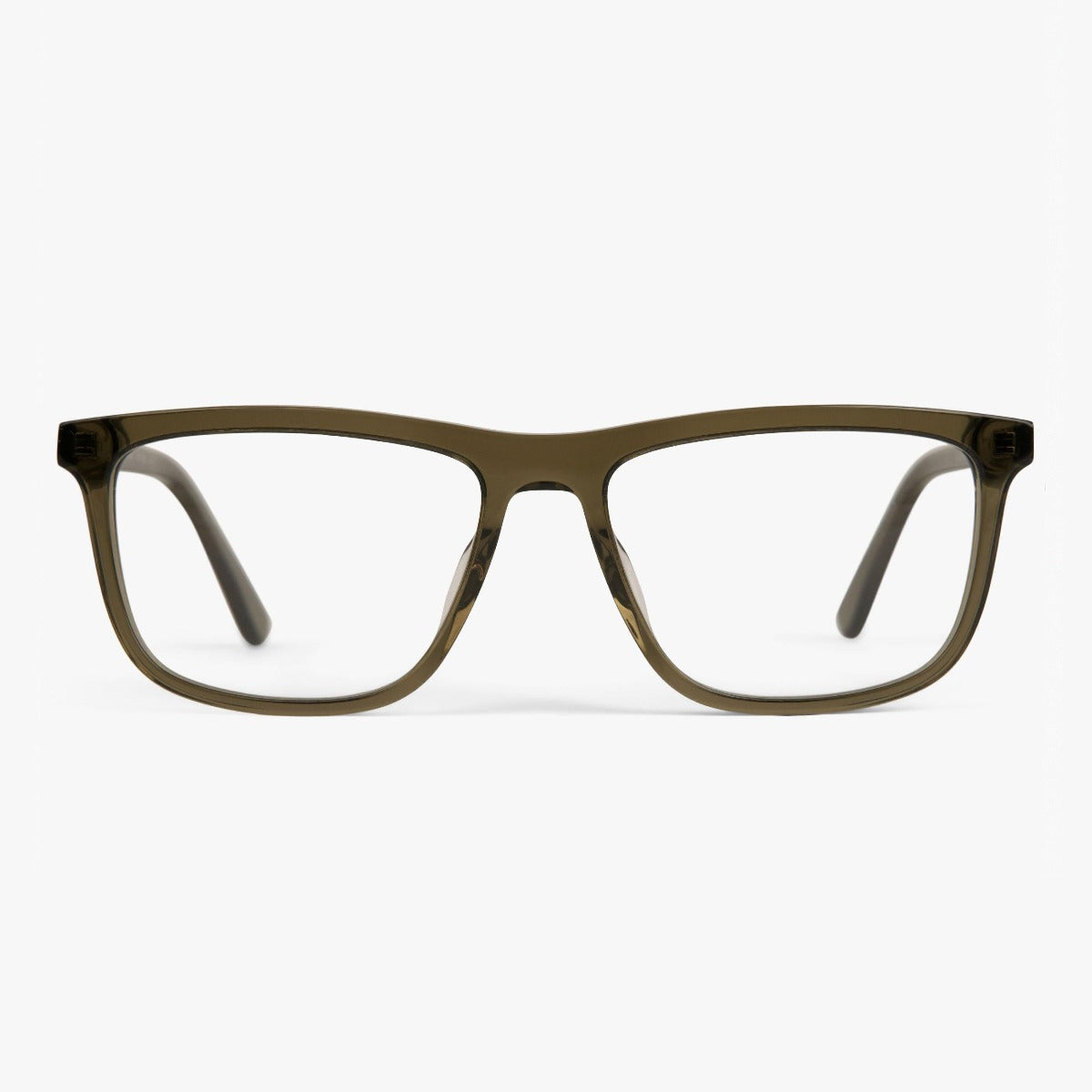 Women's Oslo shiny olive rectangular glasses