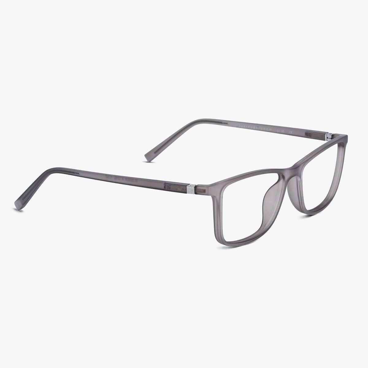 Women's Skagen grey reading glasses with square frame and matte finish