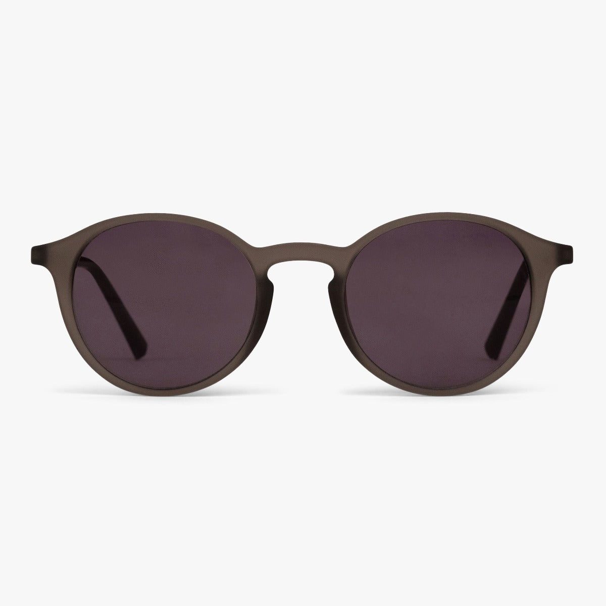 Luxreaders stylish Læsø Grey Sunglasses. Made from Rubber in a Round shape.