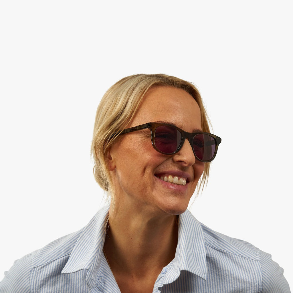 Women's Evans Shiny Olive Sunglasses - Luxreaders.fi
