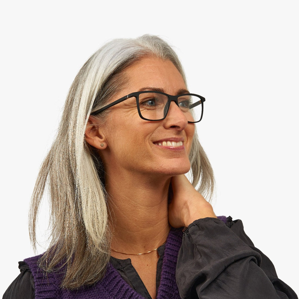 Women's Hunter Black Reading glasses - Luxreaders.fi