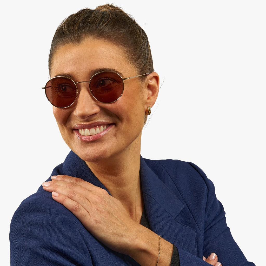 Women's Miller Gold Sunglasses - Luxreaders.fi
