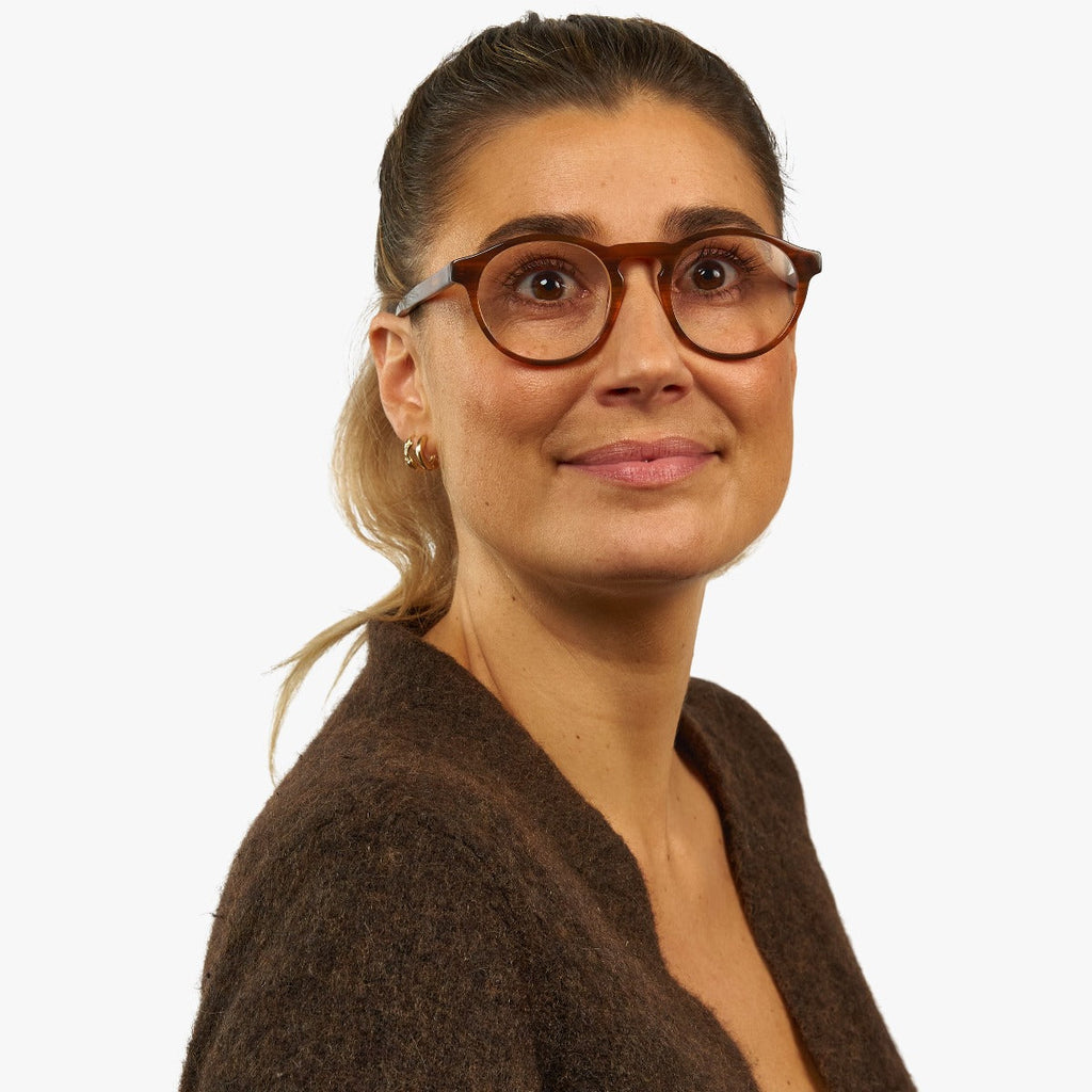 Women's Morgan Shiny Walnut Reading glasses - Luxreaders.fi