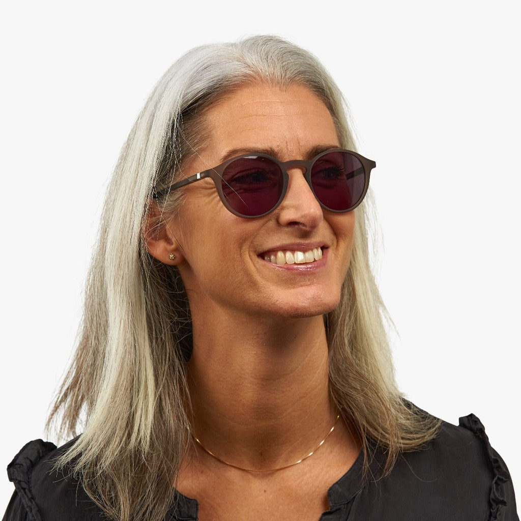 Women's Wood Grey Sunglasses - Luxreaders.fi