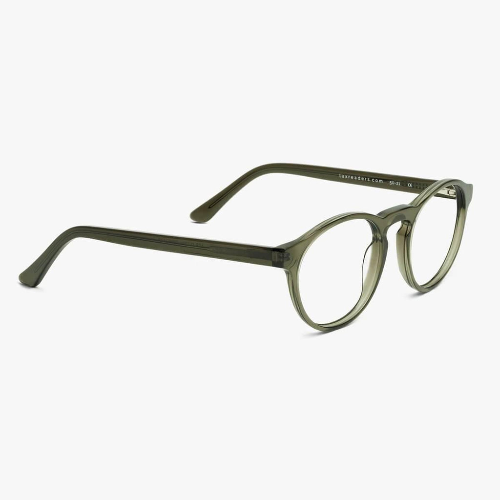 Morgan Shiny Olive Reading glasses - Luxreaders.fi
