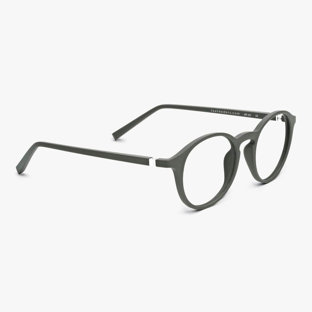 Women's Wood Dark Army Reading glasses - Luxreaders.fi